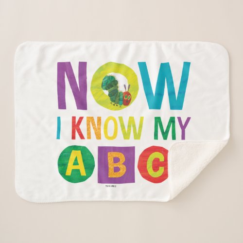 Eric Carle  Now I Know My ABCs Sherpa Blanket