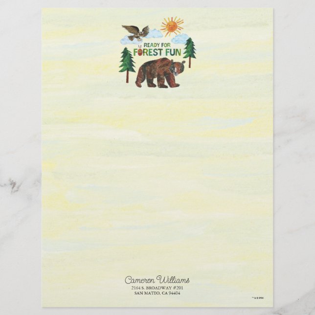 Eric Carle | Ready for Forest Fun Letterhead (Front)