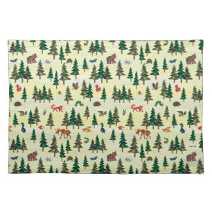 Eric Carle Ready for Forest Fun Pattern Cloth Placemat