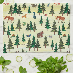 Eric Carle   Ready for Forest Fun Pattern Kitchen Towel