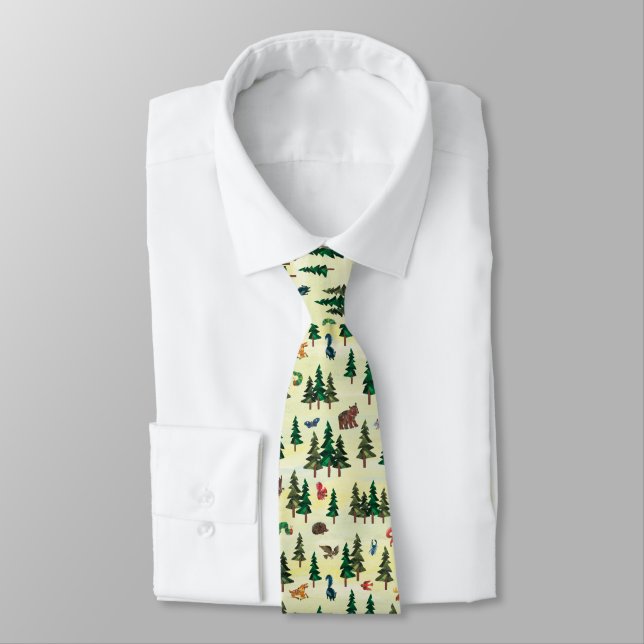 Eric Carle | Ready for Forest Fun Pattern Neck Tie (Tied)