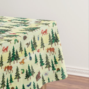Eric Carle Ready for Forest Fun Pattern Tablecloth
