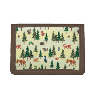 Eric Carle Ready for Forest Fun Pattern Tri-fold Wallet
