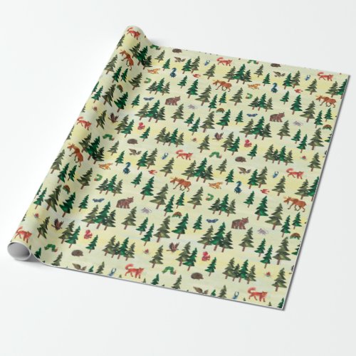 Eric Carle  Ready for Forest Fun Pattern Wrapping Paper