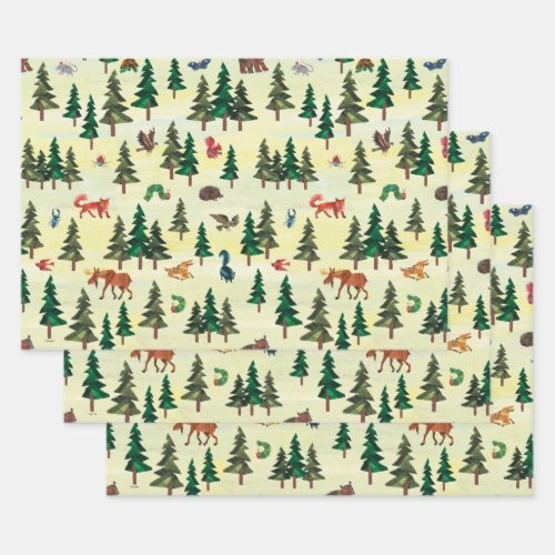 Eric Carle  Ready for Forest Fun Pattern Wrapping Paper Sheets