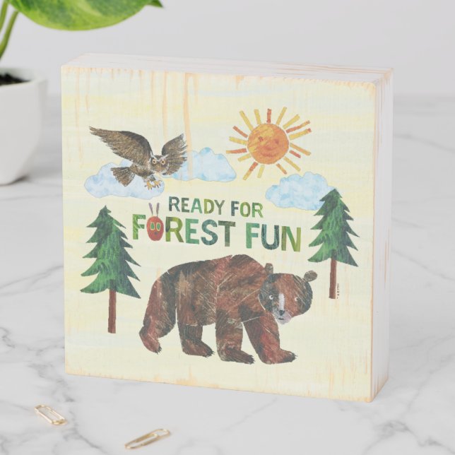 Eric Carle | Ready for Forest Fun Wooden Box Sign (In Situ Vertical)