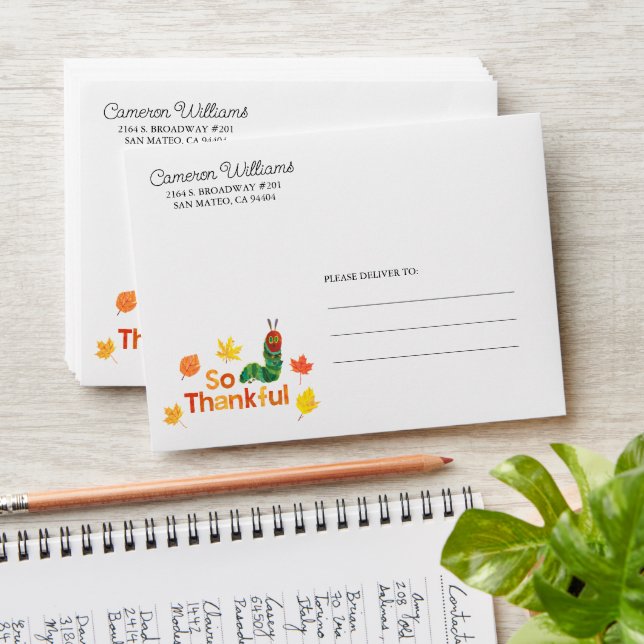 Eric Carle | So Thankful Caterpillar Envelope (Stacked)