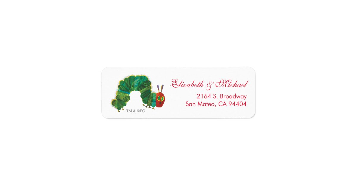 Eric Carle | The Very Hungry Caterpillar Label | Zazzle