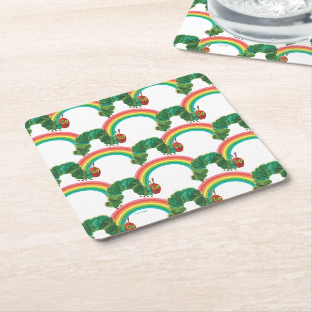 Eric Carle | The Very Hungry Caterpillar Pattern Square Paper Coaster (Angled)