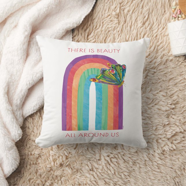 Eric Carle There | Is Beauty All Around Us Throw Pillow (Blanket)