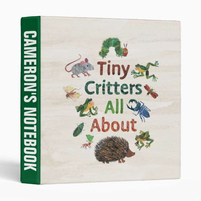 Eric Carle | Tiny Critters All About 3 Ring Binder (Front/Spine)