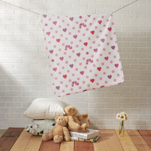 Eric Carle  Valentine Heart Polka Dot Pattern Baby Blanket