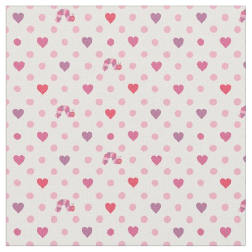 Eric Carle  Valentine Heart Polka Dot Pattern Fabric