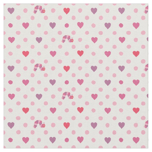 Eric Carle | Valentine Heart Polka Dot Pattern Fabric (Close Up)