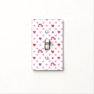 Eric Carle Valentine Heart Polka Dot Pattern Light Switch Cover