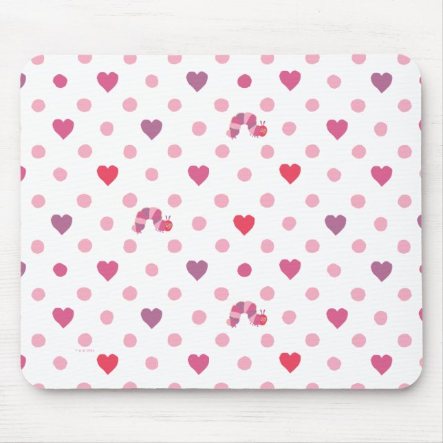Eric Carle | Valentine Heart Polka Dot Pattern Mouse Pad (Front)