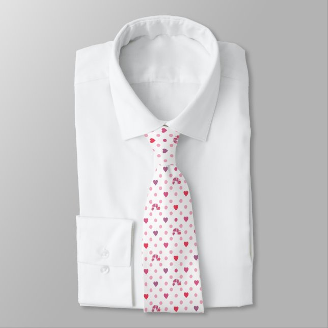 Eric Carle | Valentine Heart Polka Dot Pattern Neck Tie (Tied)