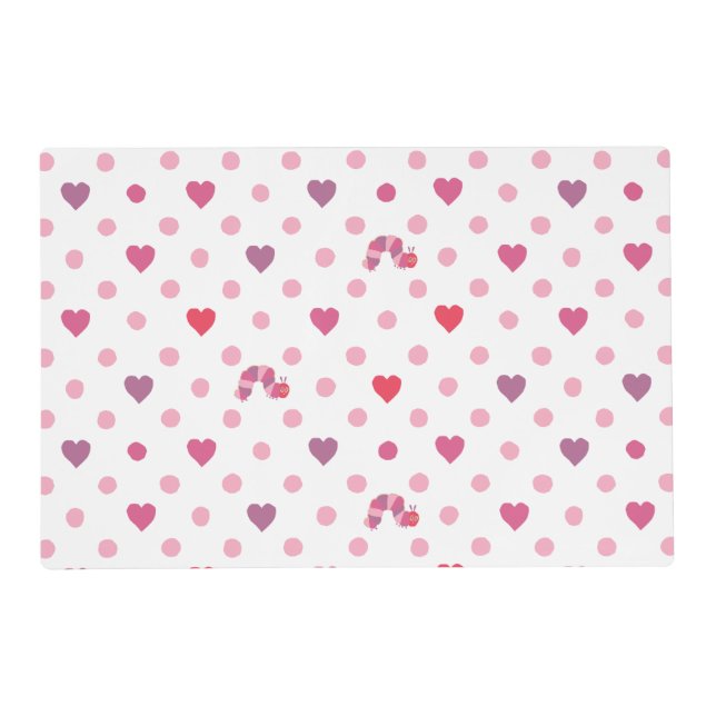 Eric Carle | Valentine Heart Polka Dot Pattern Placemat (Front)