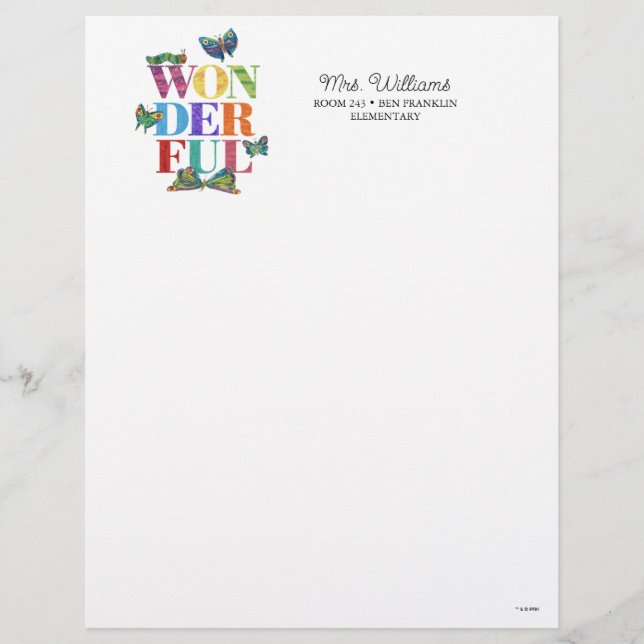 Eric Carle | Wonderful Letterhead (Front)
