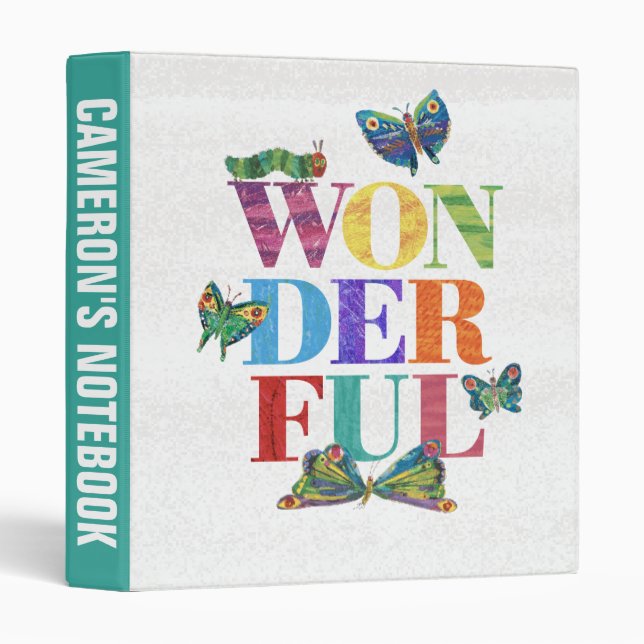 Eric Carle | Wonderful | Personalize 3 Ring Binder (Front/Spine)