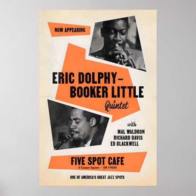 Eric Dolphy - Booker Little jazz poster - Five (Front)