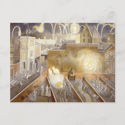 Eric Ravilious art  November 5th Postcard