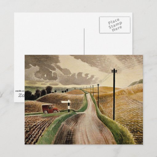 Eric Ravilious art, Wiltshire Landscape Postcard | Zazzle