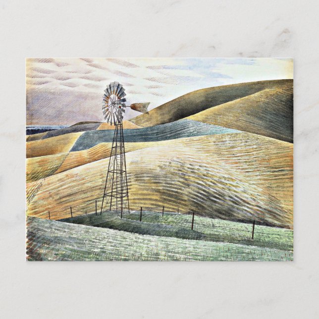 Eric Ravilious art, Windmill Holiday Postcard (Front)