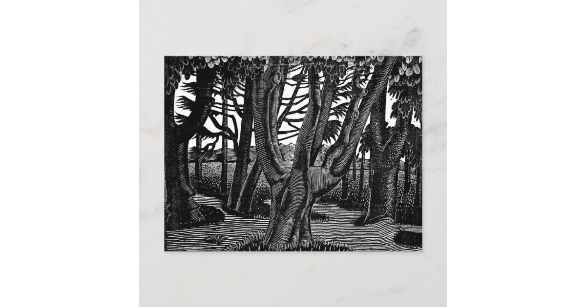 Eric Ravilious art, Woodland Outside Florence, Postcard | Zazzle