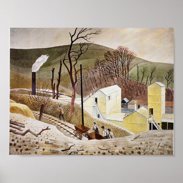 Eric Ravilious - Cement Works No. 2 Poster (Front)