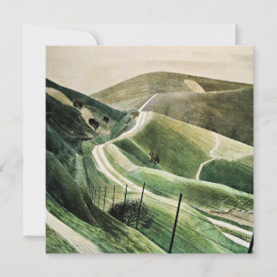 Eric Ravilious - Chalk Paths, famous artwork Card