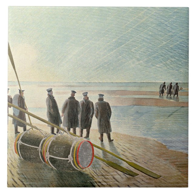 Eric Ravilious - Dangerous Work at Low Tide, Ceramic Tile (Front)