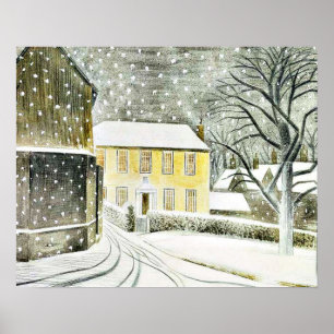 Eric Ravilious - Hallstead Road in Snow, 1936 Poster