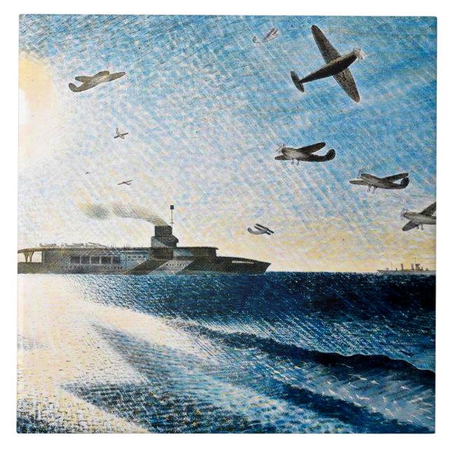 Eric Ravilious - HMS Glorious in the Arctic Ceramic Tile (Front)