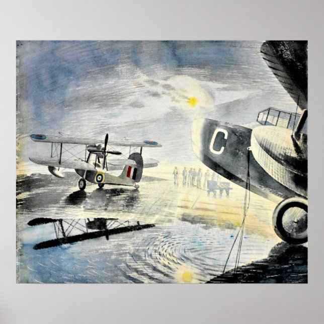 Eric Ravilious - Morning on the Tarmac Poster (Front)