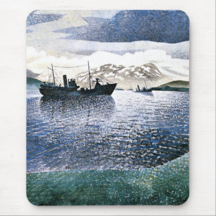 Eric Ravilious - Norway, magic realism, Mouse Pad