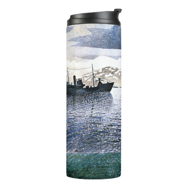 Eric Ravilious - Norway, magic realism, Thermal Tumbler (Rotated Left)