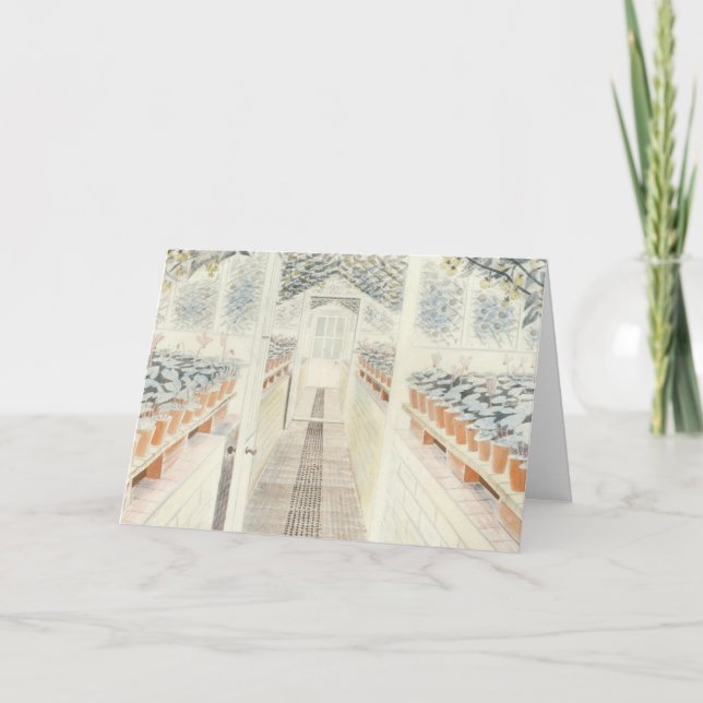 Eric Ravilious The Greenhouse Cyclamen Tomatoes Card (Front)