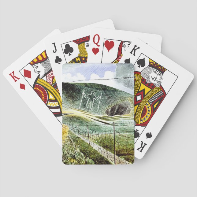 Eric Ravilious - The Wilmington Giant,  Poker Cards (Back)
