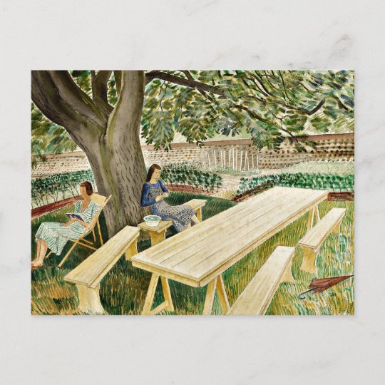 Eric Ravilious - Two Women in a Garden, fine art Postcard | Zazzle.com