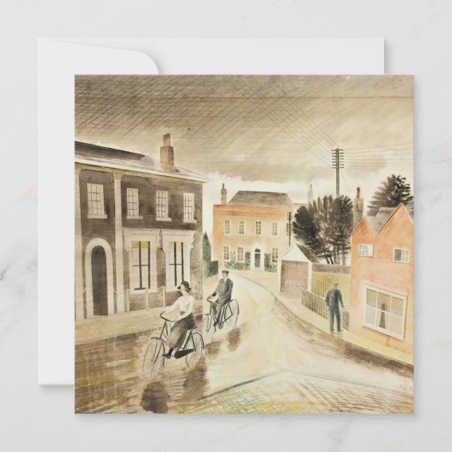 Eric Ravilious - Village Street, fine art Card (Front)