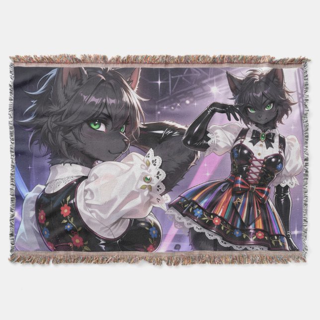 Erica Maid 1 Throw Blanket (Front)