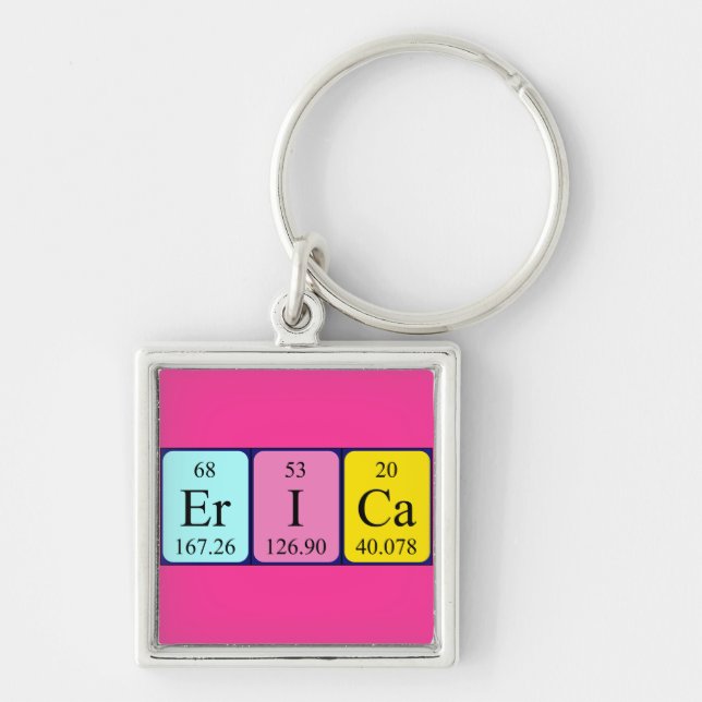 Erica periodic table name keyring (Front)
