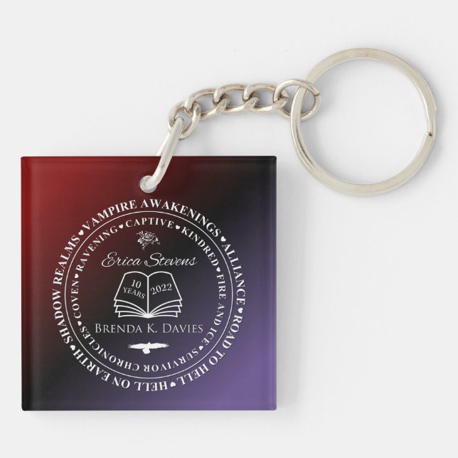 Erica Stevens Brenda K Davies 10 Year Anniversary Keychain (Back)