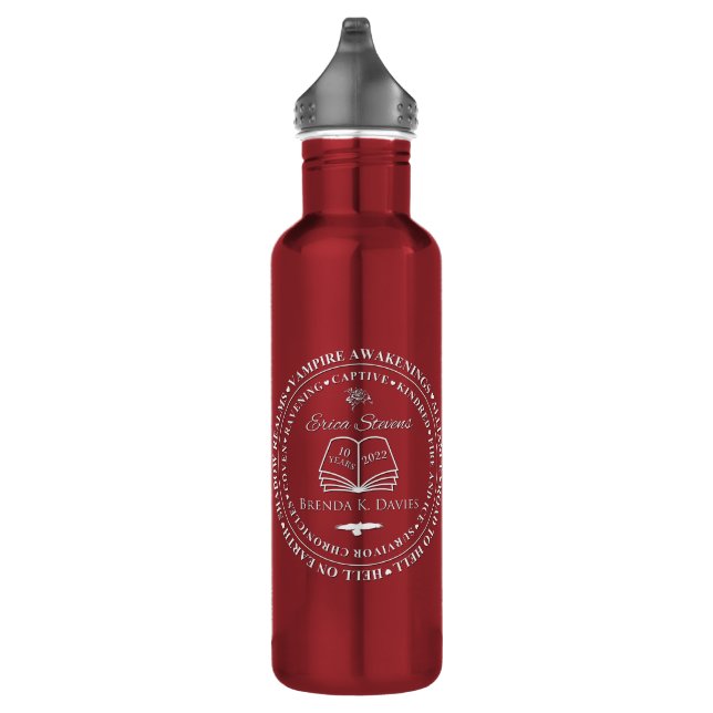 Erica Stevens Brenda K Davies 10 Year Anniversary Stainless Steel Water Bottle (Right)