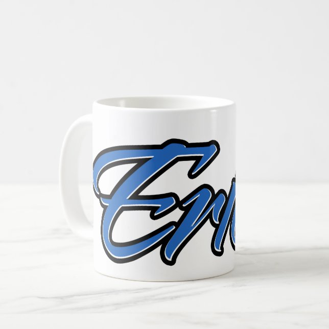 Erich First Name Name blue Tasse Kaffeetasse Coffee Mug (Front Left)