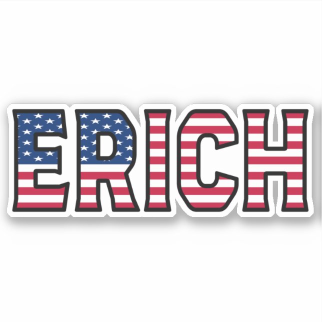 Erich Name First Name USA Sticker Stickerset (Front)