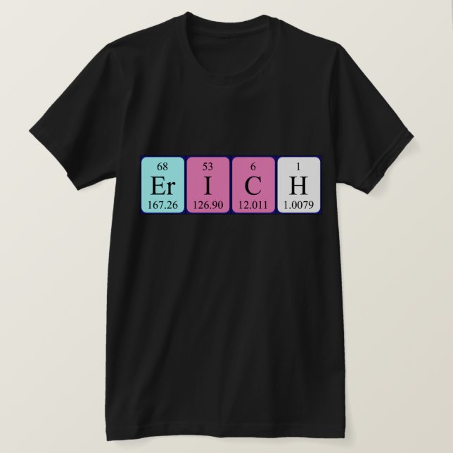 Erich periodic table name shirt (Design Front)