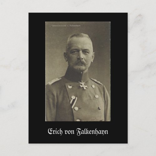 Erich von Falkenhayn Postcard