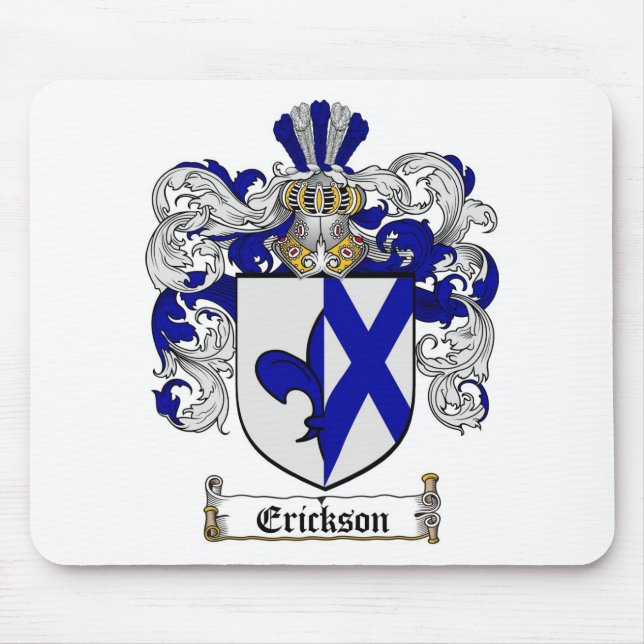 ERICKSON FAMILY CREST -  ERICKSON COAT OF ARMS MOUSE PAD (Front)